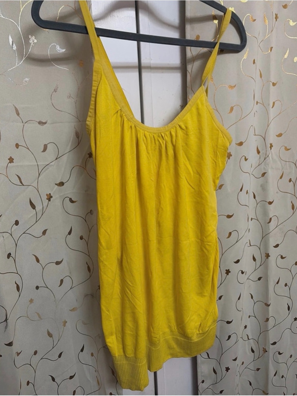 Women's Yellow Spaghetti-Strap Camisole Tank